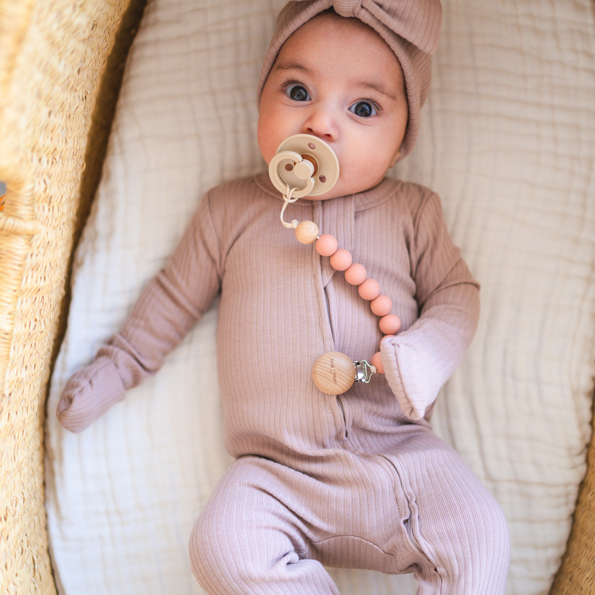 Pacifier Clip Holder -Muted Clay
