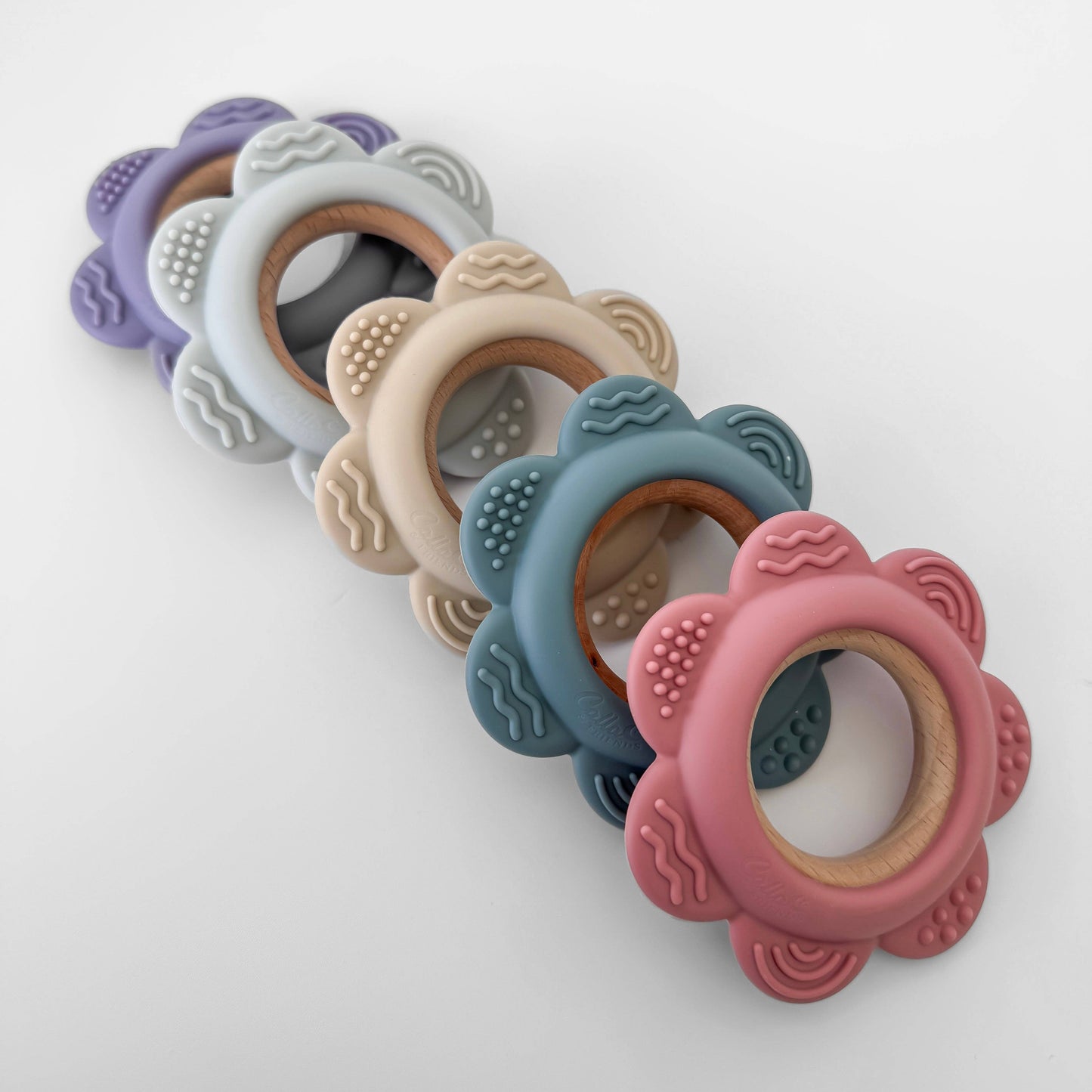 Silicone & Beechwood Garden Party Teether