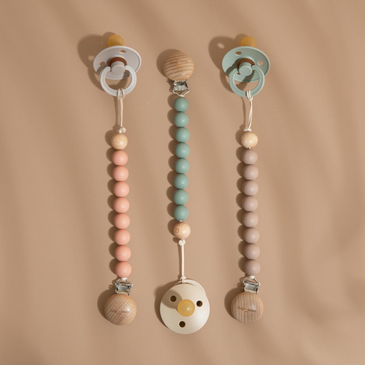 Pacifier Clip Holder -Muted Clay