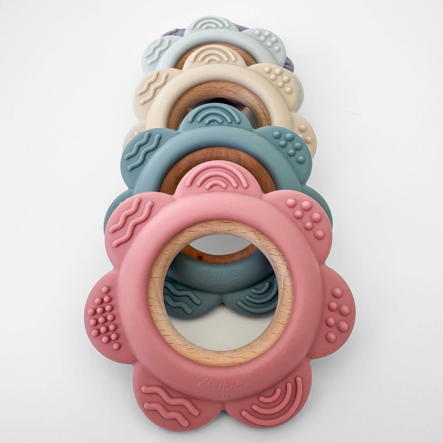 Silicone & Beechwood Garden Party Teether