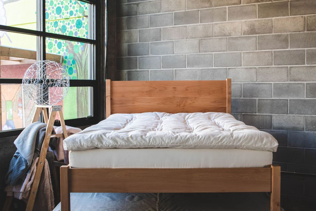 Holy Lamb Organics bed organic cotton, wool mattress topper, made in USA, sustainable
