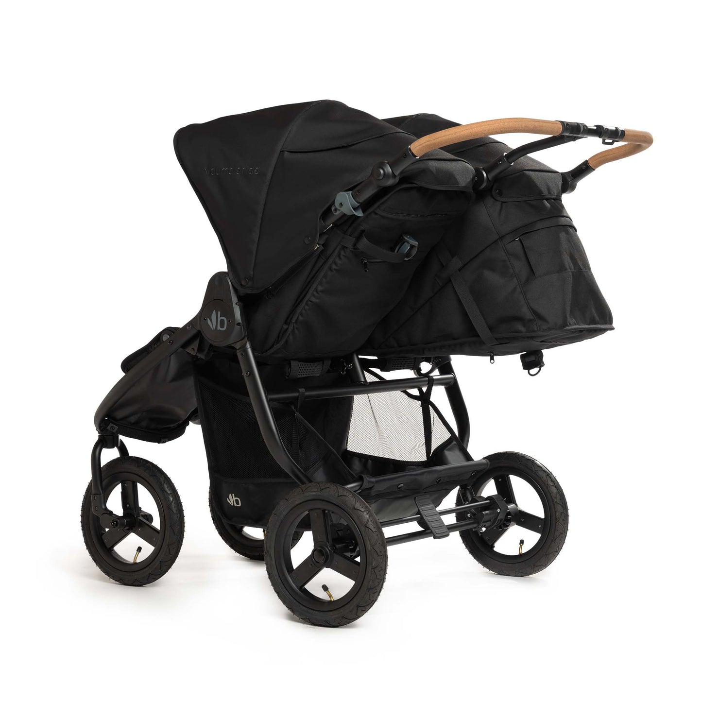 Bumbleride black all terrain Indie Twin Double side by side baby toddler stroller