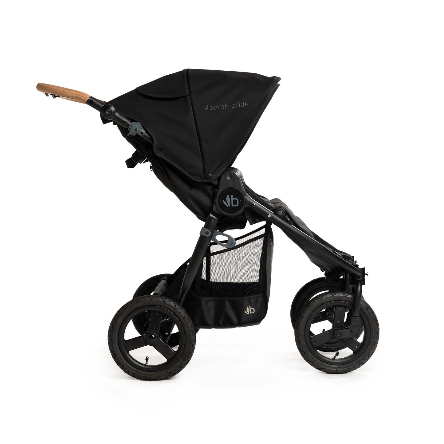Bumbleride black all terrain Indie Twin Double side by side baby toddler stroller infant mode
