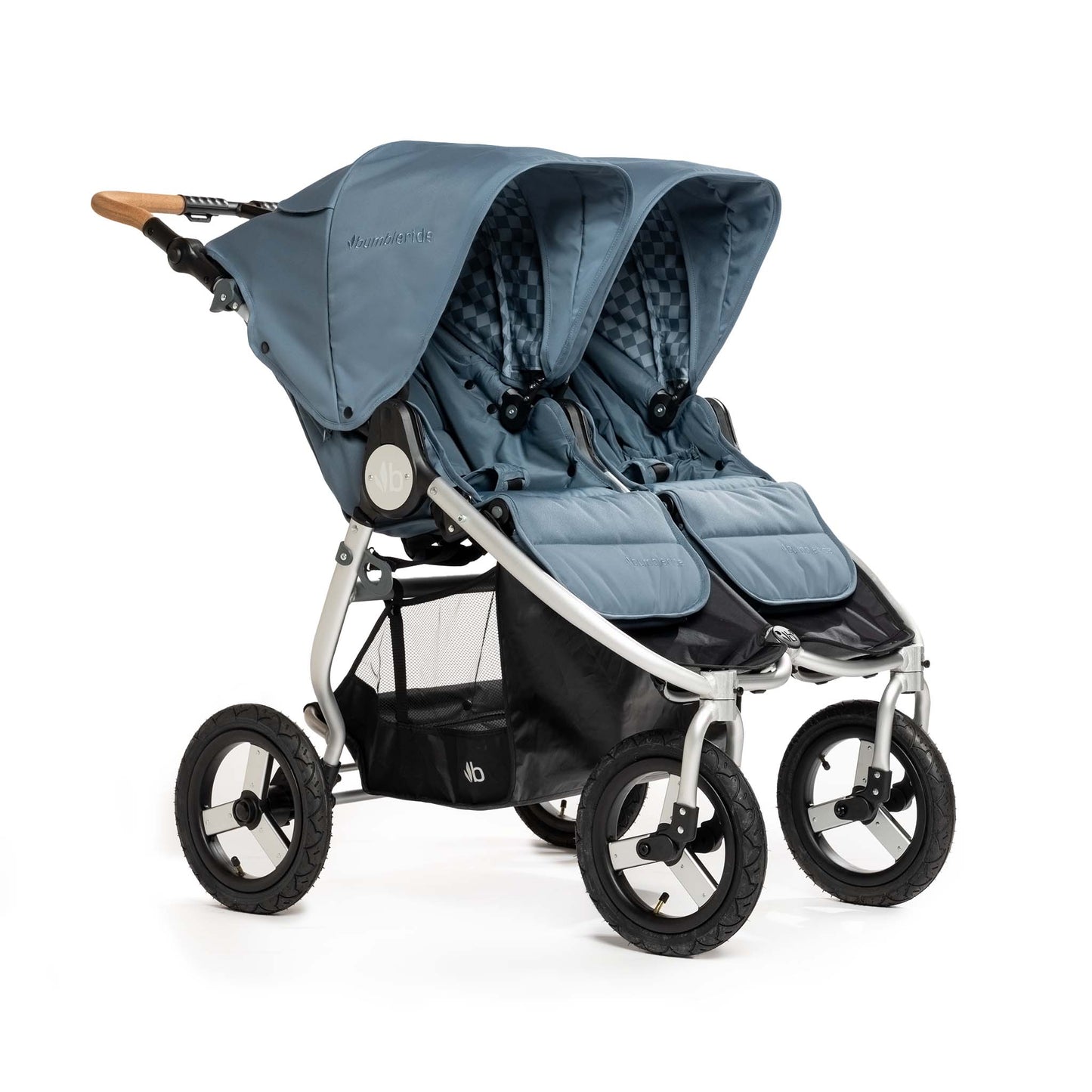 Bumbleride ocean blue all terrain Indie Twin Double side by side baby toddler stroller