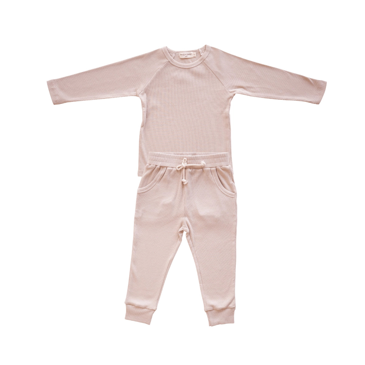 organic cotton neutral beige kid lounge set