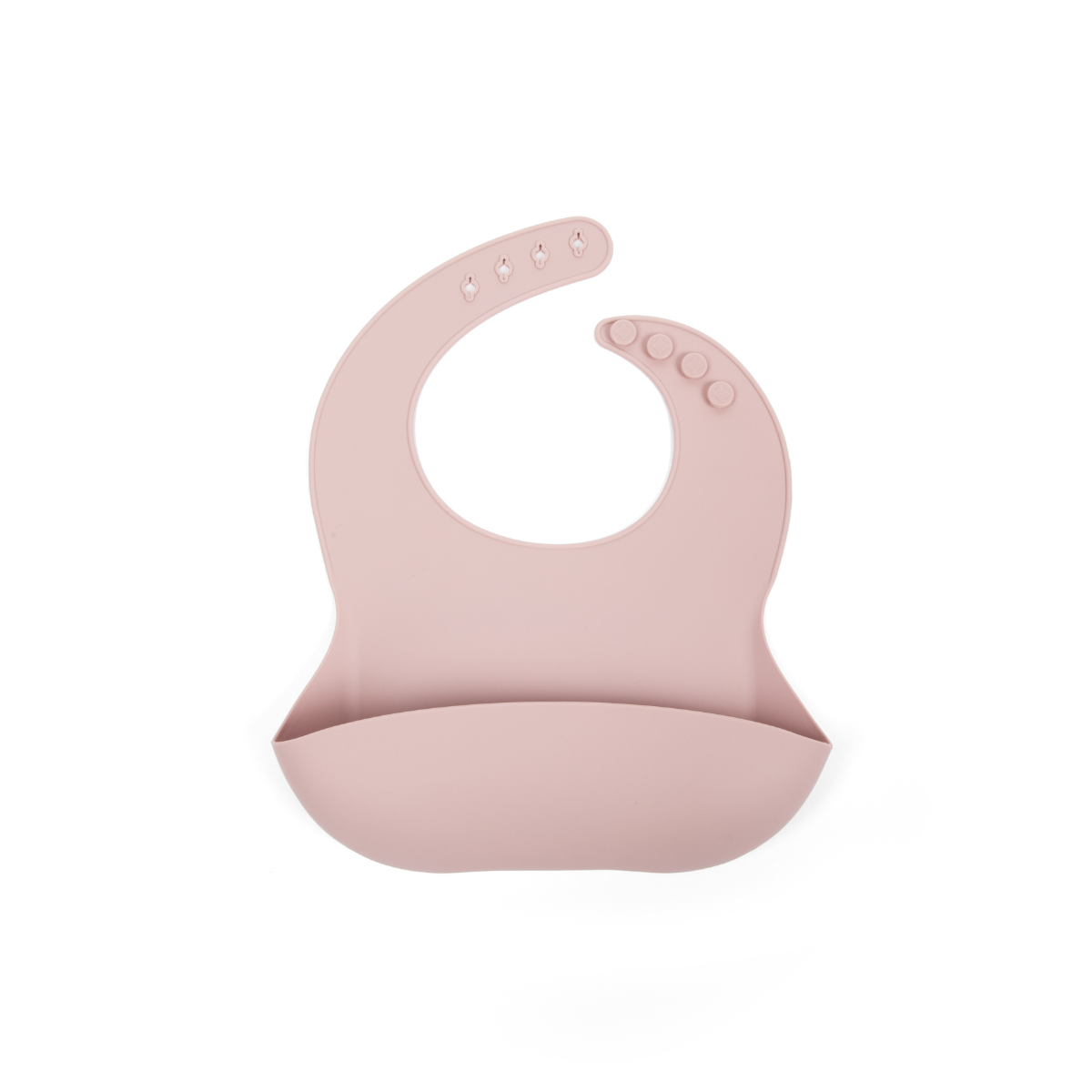 Food grade silicone bucket bib baby toddler pink muted neutral