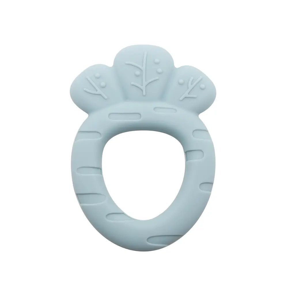 Food grade silicone blue carrot baby teether Easter basket Passover