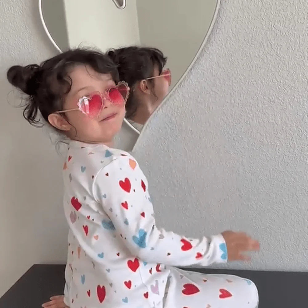 Organic Hearts Kids Pajamas