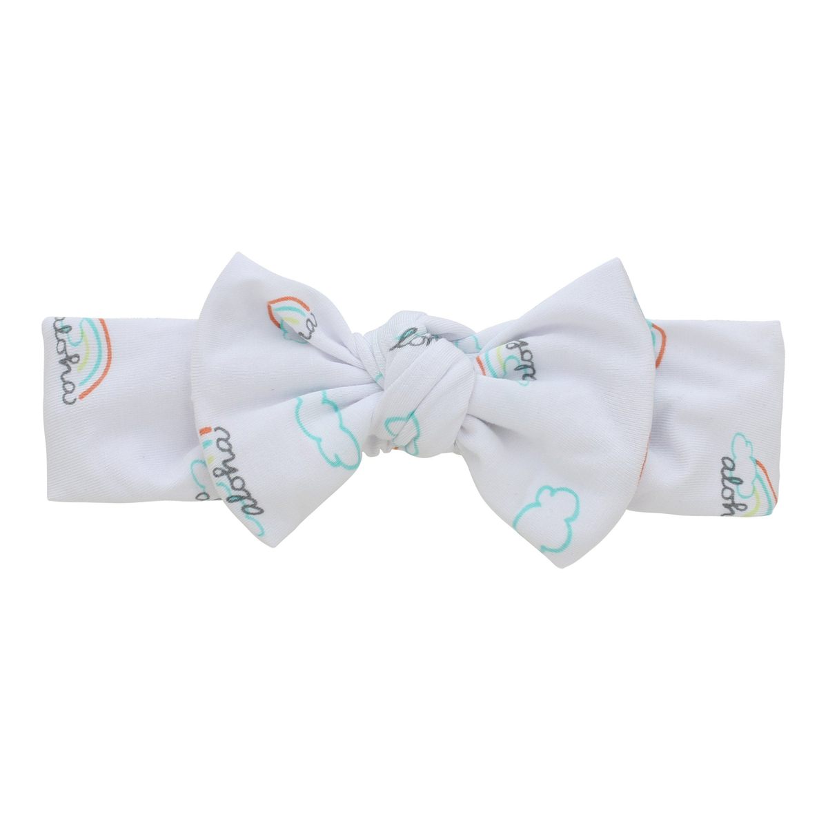Rainbow pot o aloha Bow Bamboo Newborn Headband by Cocomoon Hawaii