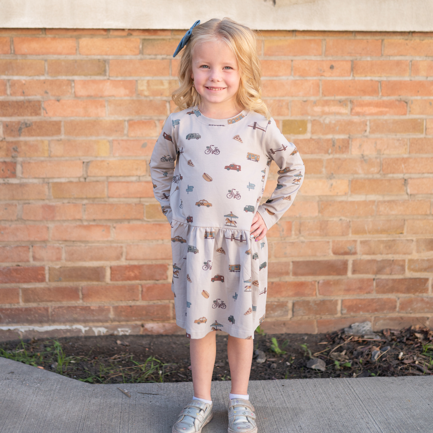 Chloe Long Sleeve Jersey Dress | City Vibes