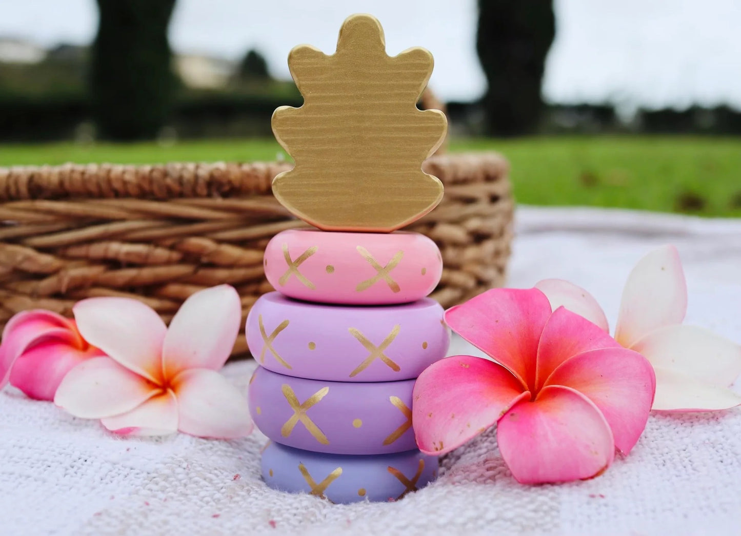 Wood Pineapple Stacking Toy