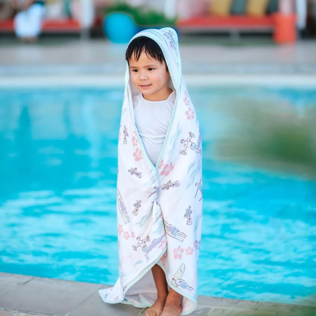 Duke Hawaiian Surfer Hooded Towel Washcloth set by Cocomoon Hawaii