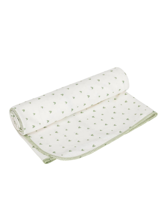 Organic Cotton Receiving Blanket - Hearts