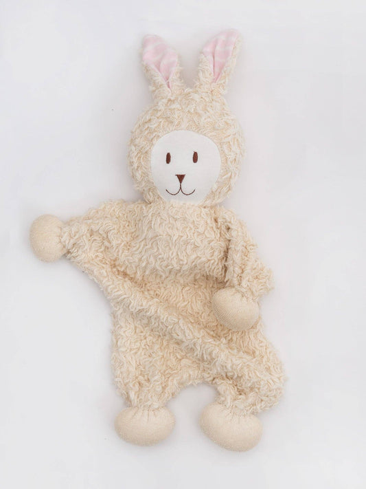 Organic Cotton Snuggle Bunny Lovey: Pink Stripe Ears
