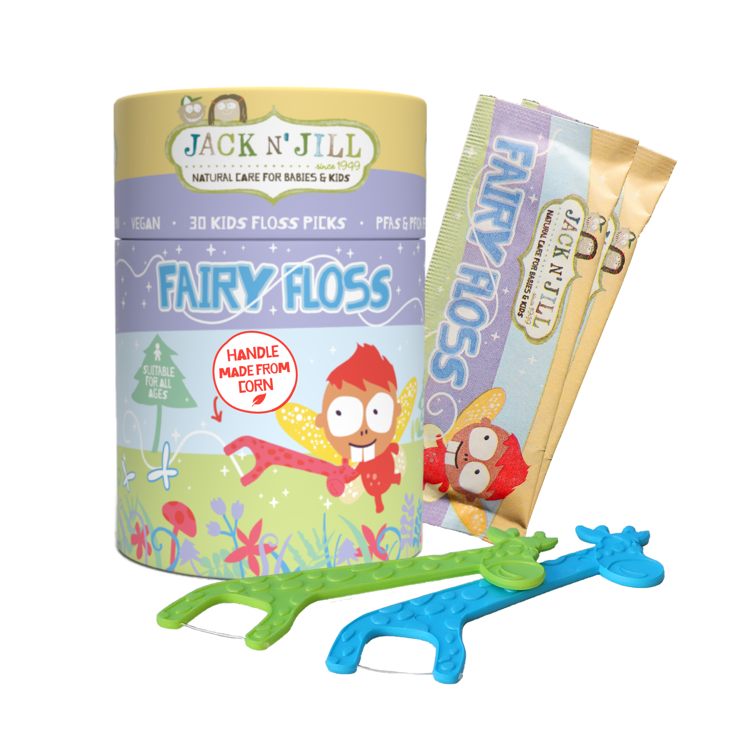 Jack N' Jill Fairy Floss Dental Flossers