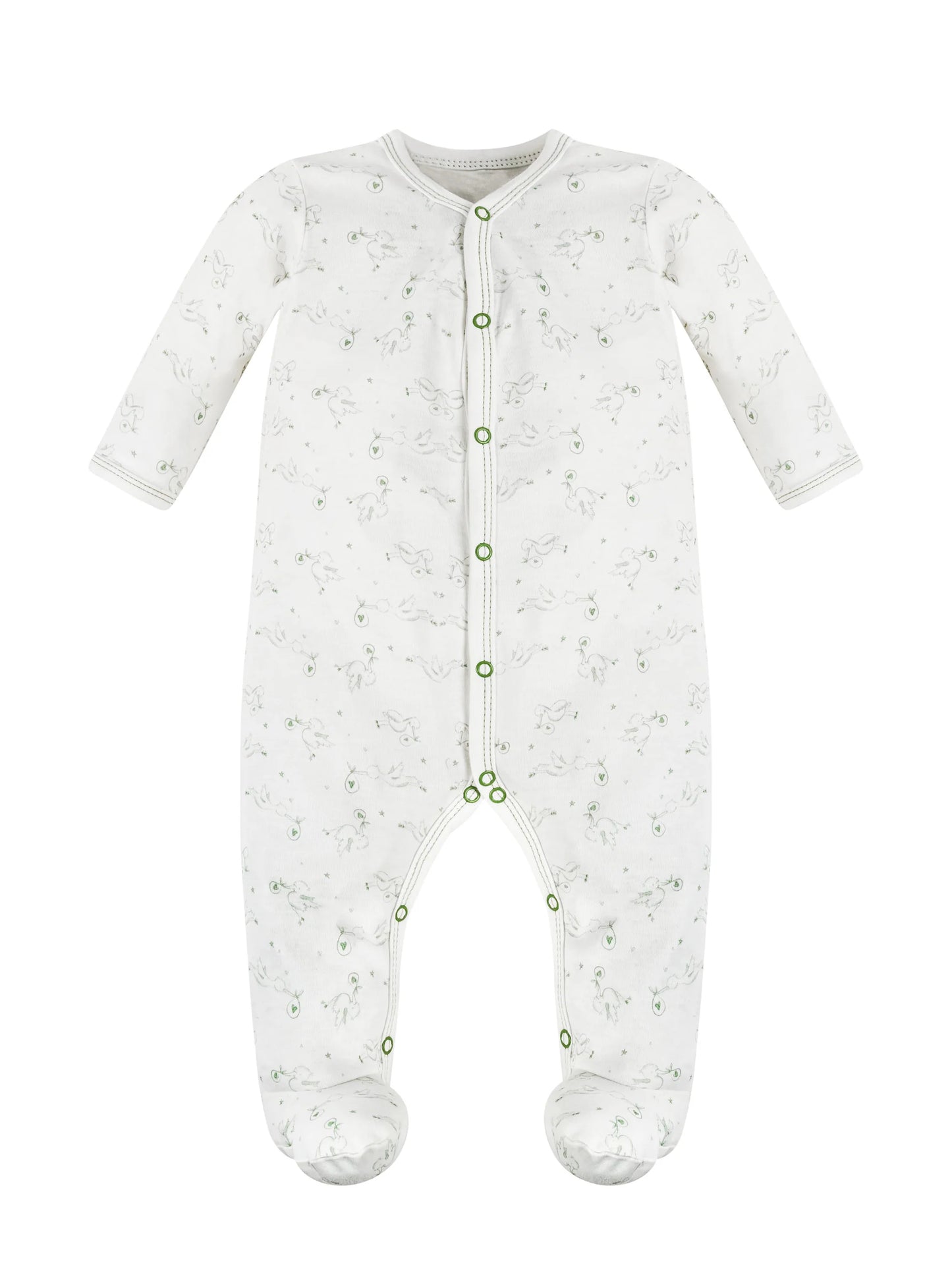 Front Snap Stork Footie