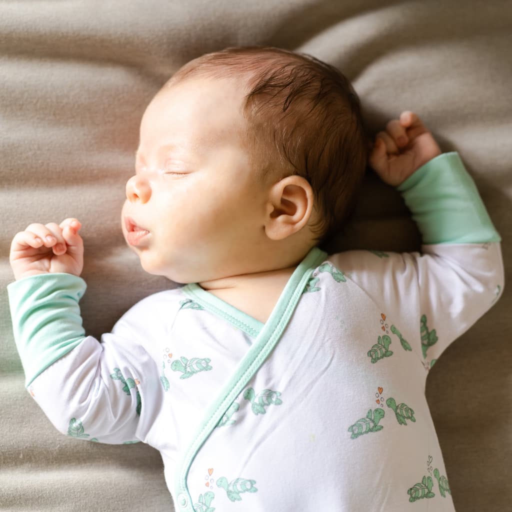 Honu Honi Turtle Heart Newborn Bamboo Kimono Coverall by Cocomoon Hawaii
