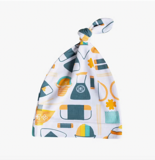 808 Grindz Asian Hawaiian Food Bamboo Newborn knotted Hat