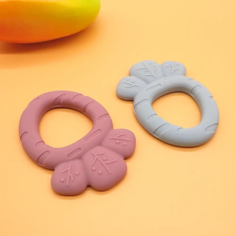 Food grade silicone carrot baby teether Easter basket Passover