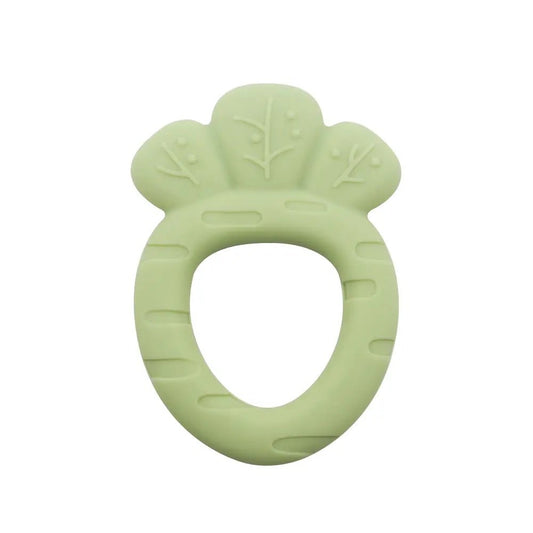 Food grade silicone green carrot baby teether Easter basket Passover