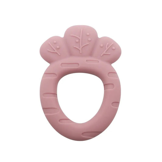 Food grade silicone rose pink carrot baby teether Easter basket Passover