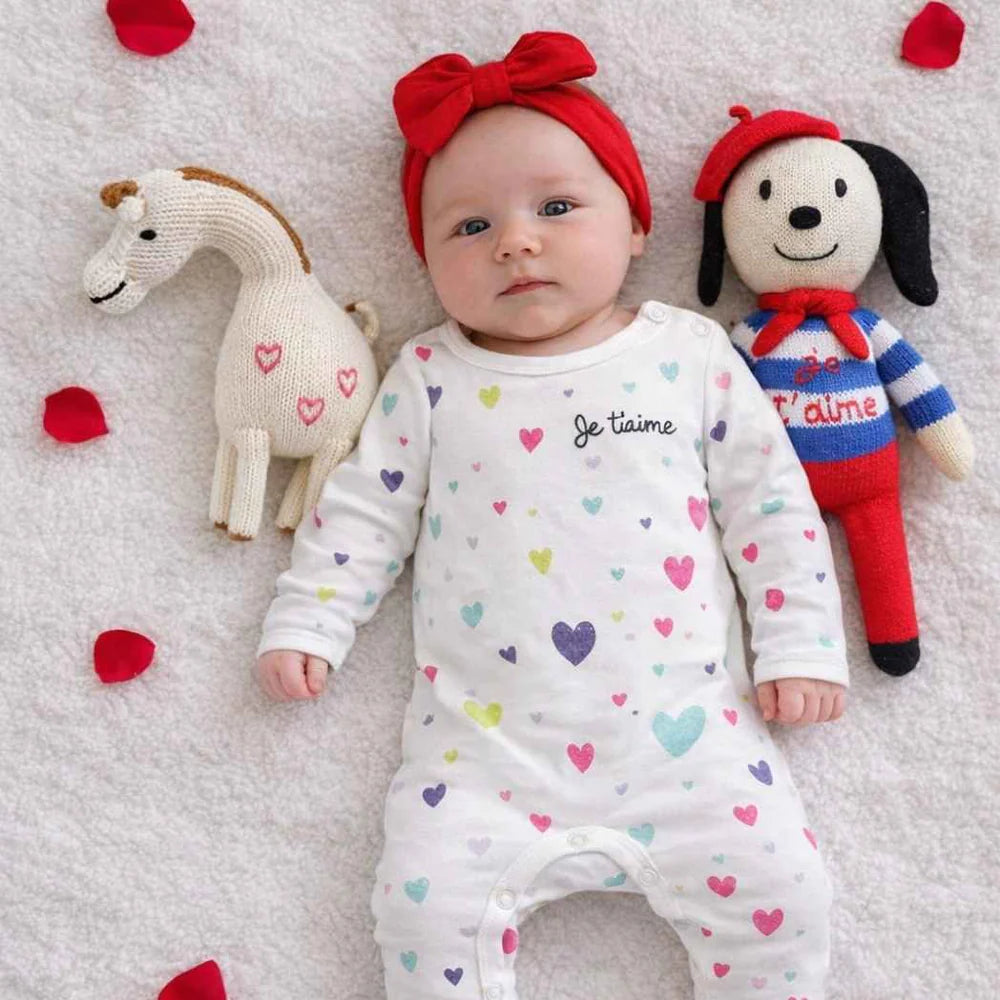Organic Heart Baby Romper