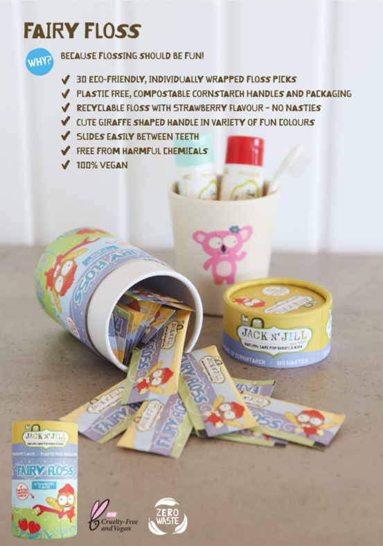 Jack N' Jill Fairy Floss Dental Flossers