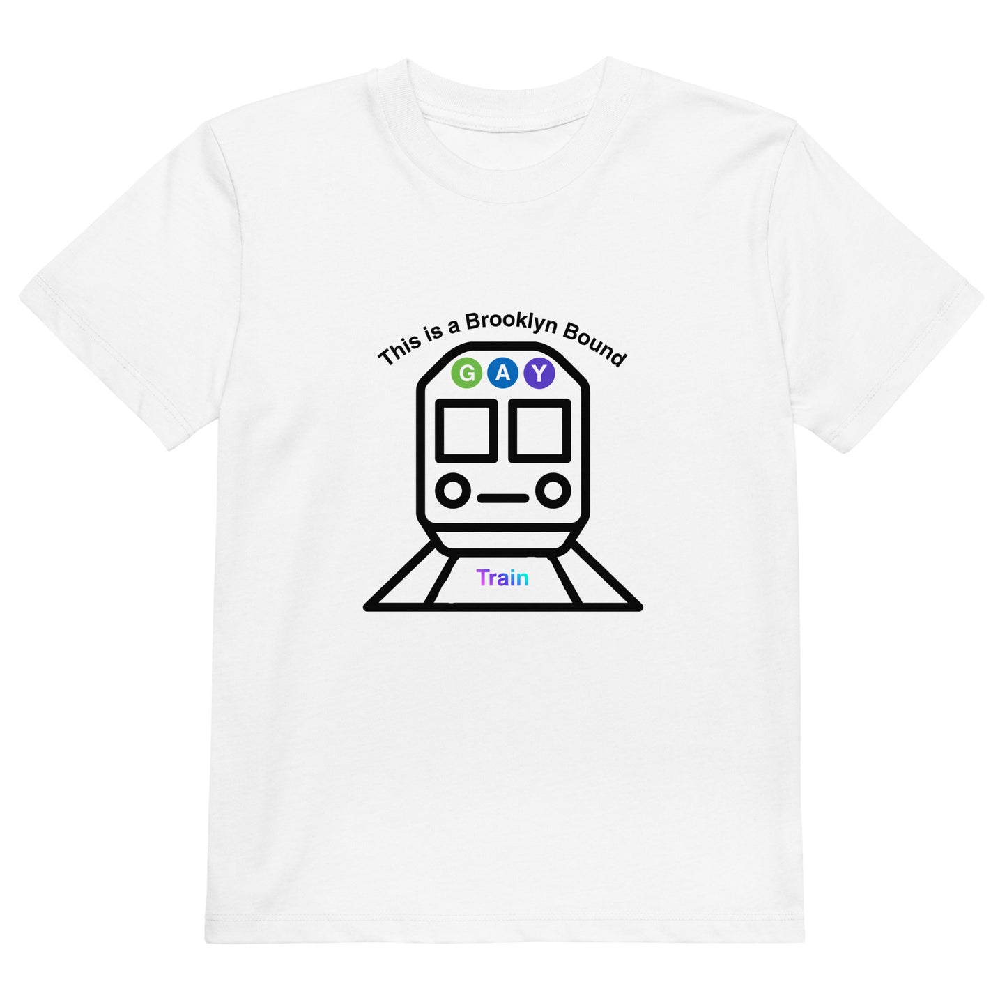 Organic Gay Train Kids T-shirt