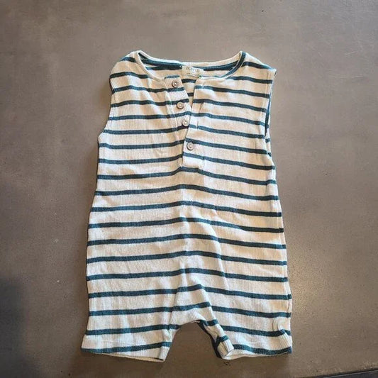 Organic Cotton Striped Shorts Romper Size 18 months (Pre-loved)